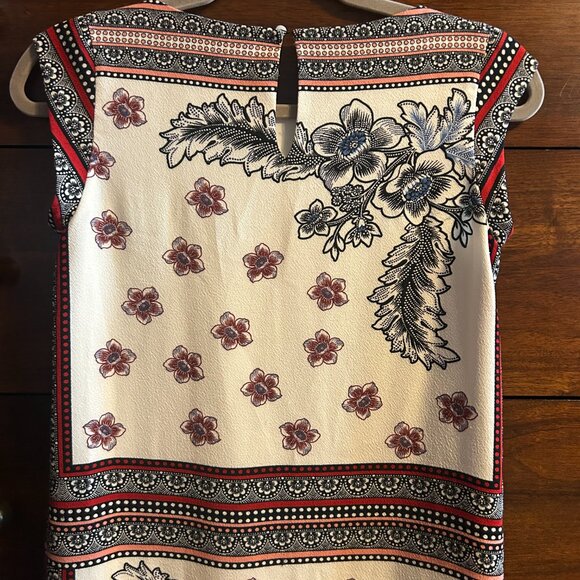 ZARA Trafaluc Floral & Geometric Print Shift Dress - Bohemian / Scarf Print - Picture 6 of 7